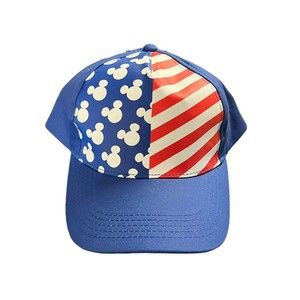 NWT Disney Mickey Mouse Snapback Red White Blue USA Flag Hat Trucker Cap
